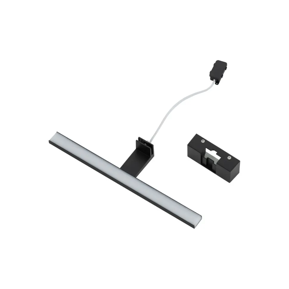 LED Spiegelleuchte IP44 Schwarz 4000 K 600 lm neutralweiß