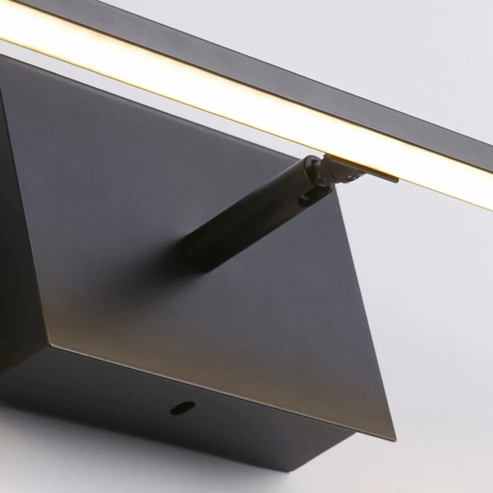 LED Spiegelleuchte Metall B:41 cm IP44 Schwarz 433 lm