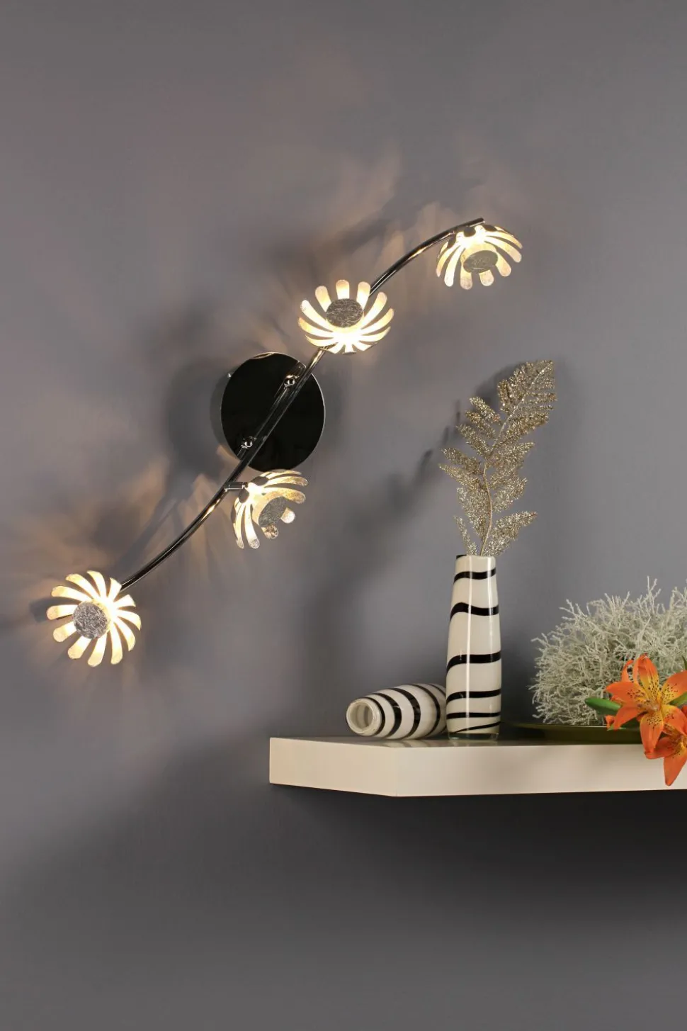 LED Spot in Silber Metall länglich 3000K 1200lm