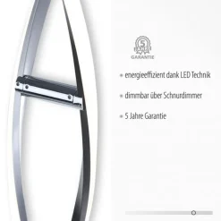 LED Stehlampe dimmbar in Stahl H:134 cm 3000 K 3128 lm