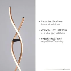 LED Stehlampe dimmbar Metall H:134 cm 3000 K 3128 lm
