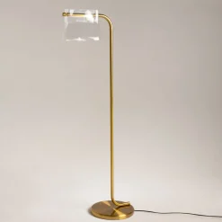 LED Stehlampe Glas Metall warmweißes Licht 3000 K