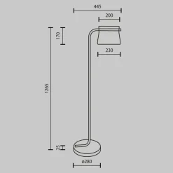 LED Stehlampe Glas Metall warmweißes Licht 3000 K