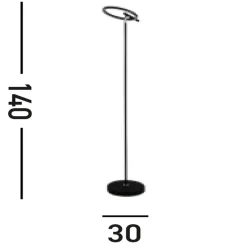 LED Stehleuchte flexibel Metall Touch Dimmer 140 cm