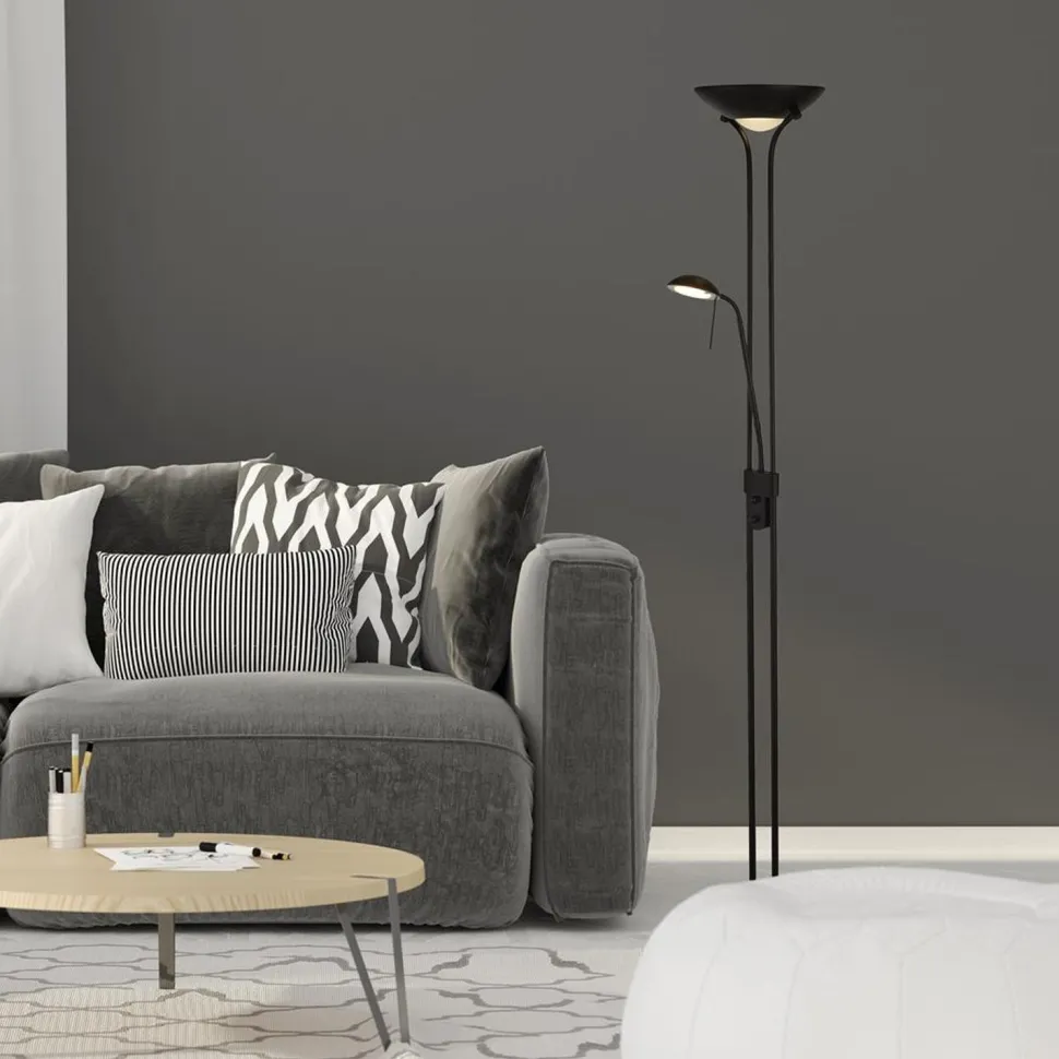 LED Stehleuchte Leselampe 180 cm Schwarz 3000 K 1887 lm