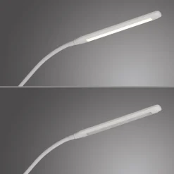 LED Stehleuchte Metall Weiß Touch 125 cm verstellbar