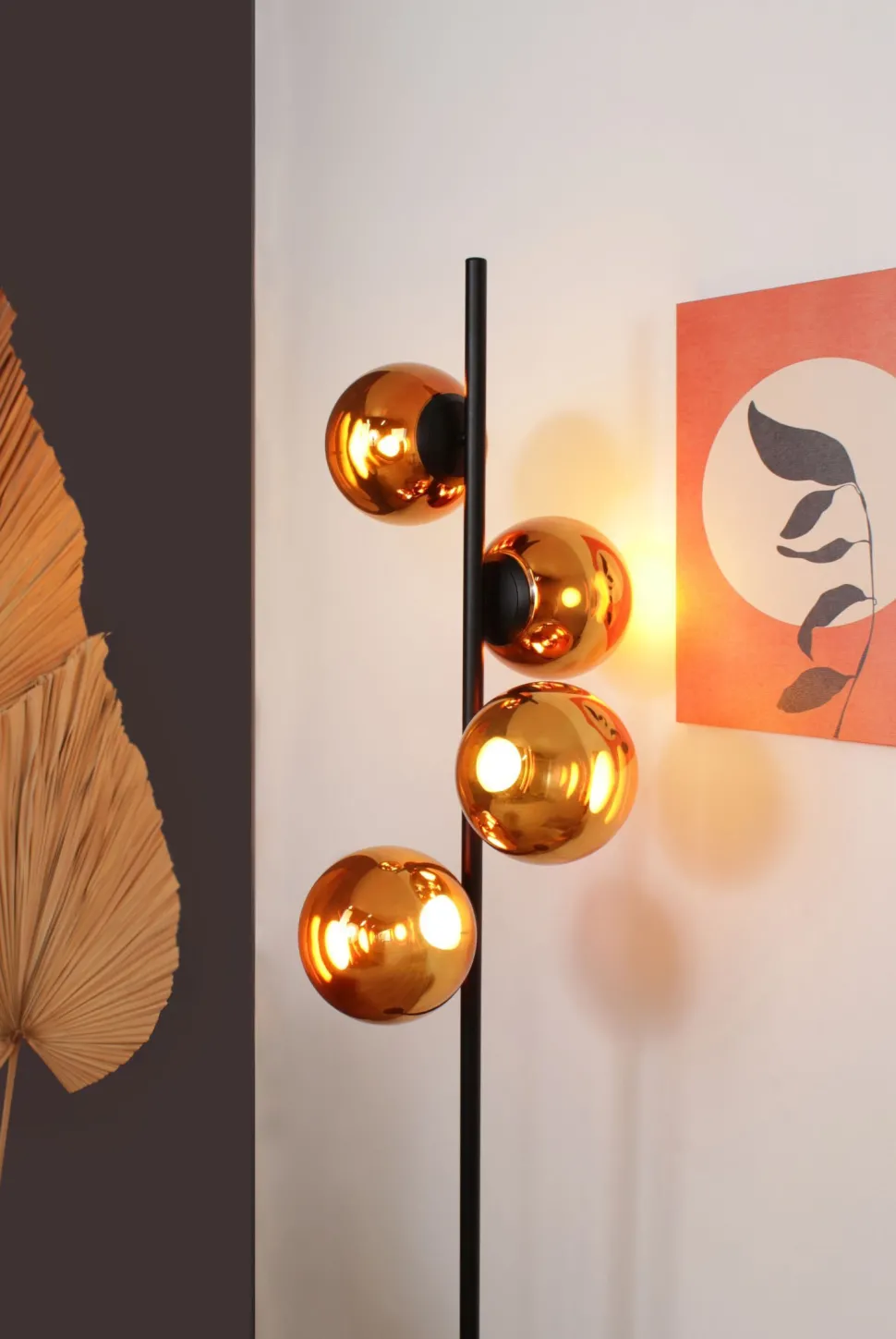 LED Stehleuchte Schwarz Bernstein 160 cm 40 W Modern