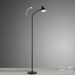 LED Stehleuchte Schwarz Metall 150 cm 3000 K flexibel