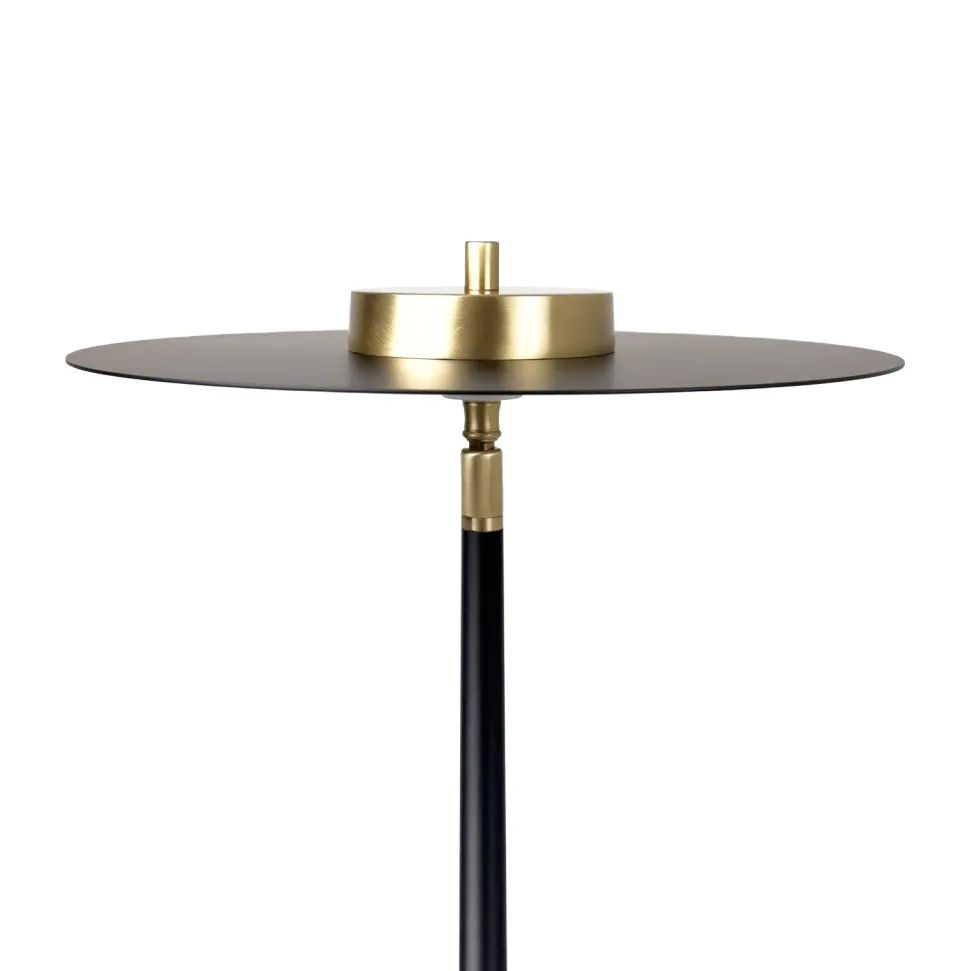 LED Stehleuchte Wohnzimmer 145 cm Eisen Messing massiv