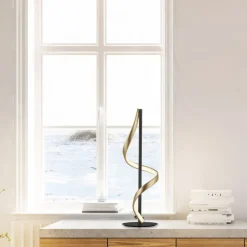 LED Tischlampe dimmbar 50 cm 1235 lm Anthrazit Messing