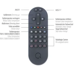 LED Tischlampe dimmbar 50 cm Fernbedienung 10 W Silber