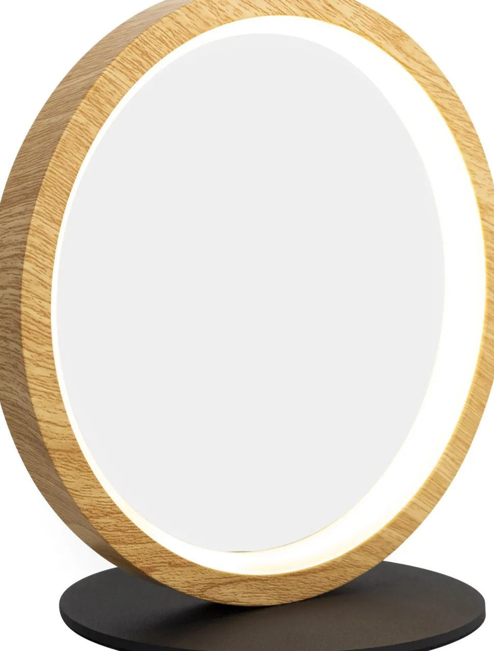 LED Tischlampe Holz 20,4 cm 3500 K 730 lm Natur Schwarz