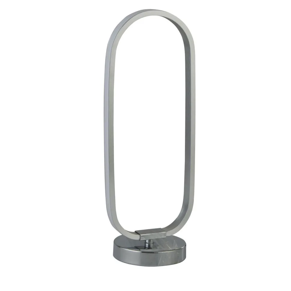 LED Tischlampe in Chrom 33 cm 3000 K warmweißes Licht