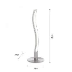 LED Tischlampe Metall in Stahl 30 cm 300 lm blendarm