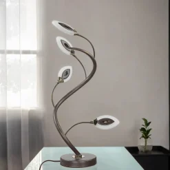 LED Tischlampe Modern Rostbraun Floral GORI