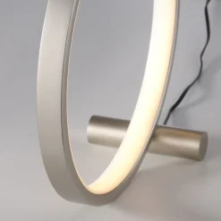 LED Tischlampe Silber Metall Ring H:25,5 cm 3000 K 10 W