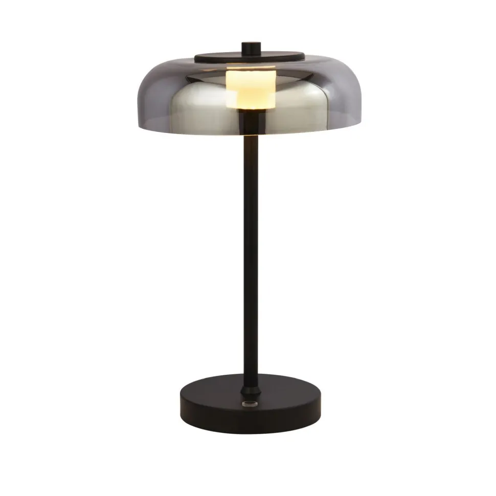 LED Tischlampe Touch Dimmer Schwarz Rauchgrau 39 cm