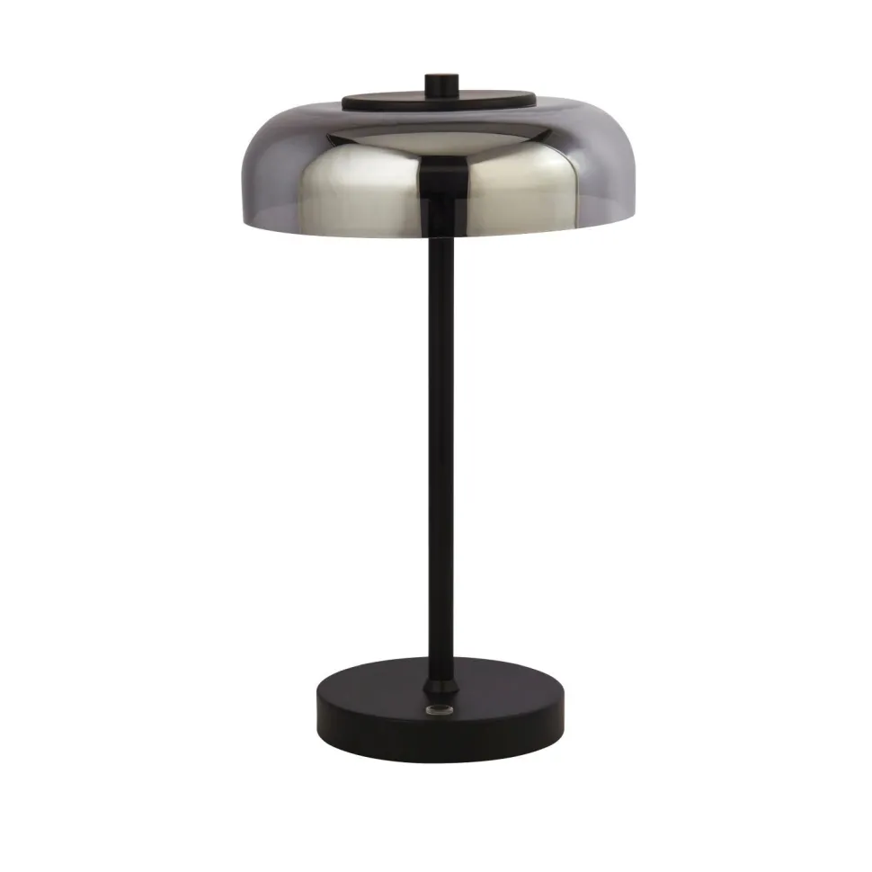 LED Tischlampe Touch Dimmer Schwarz Rauchgrau 39 cm