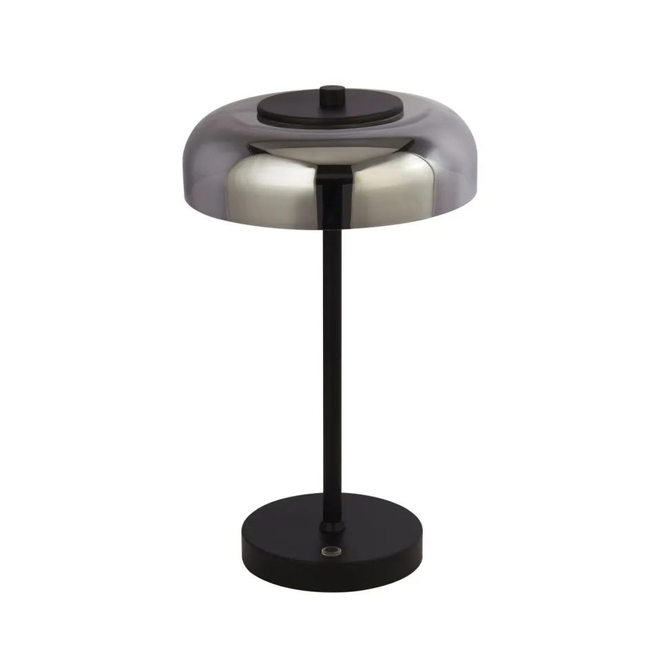 LED Tischlampe Touch Dimmer Schwarz Rauchgrau 39 cm