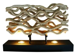 LED Tischlampe Treibholz modernes Design dekorativ