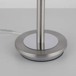 LED Tischleuchte dimmbar in Silber Alabasterglas 28 cm