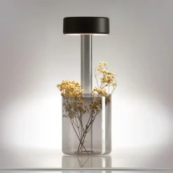 LED Tischleuchte Glas mit Dimmer Touch Funktion 34,8 cm