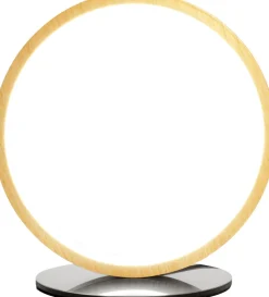 LED Tischleuchte Holz 20,4 cm 3500 K 9 W Natur Schwarz