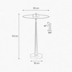 LED Tischleuchte Messing Eisen H: 53 cm 2700 K Modern
