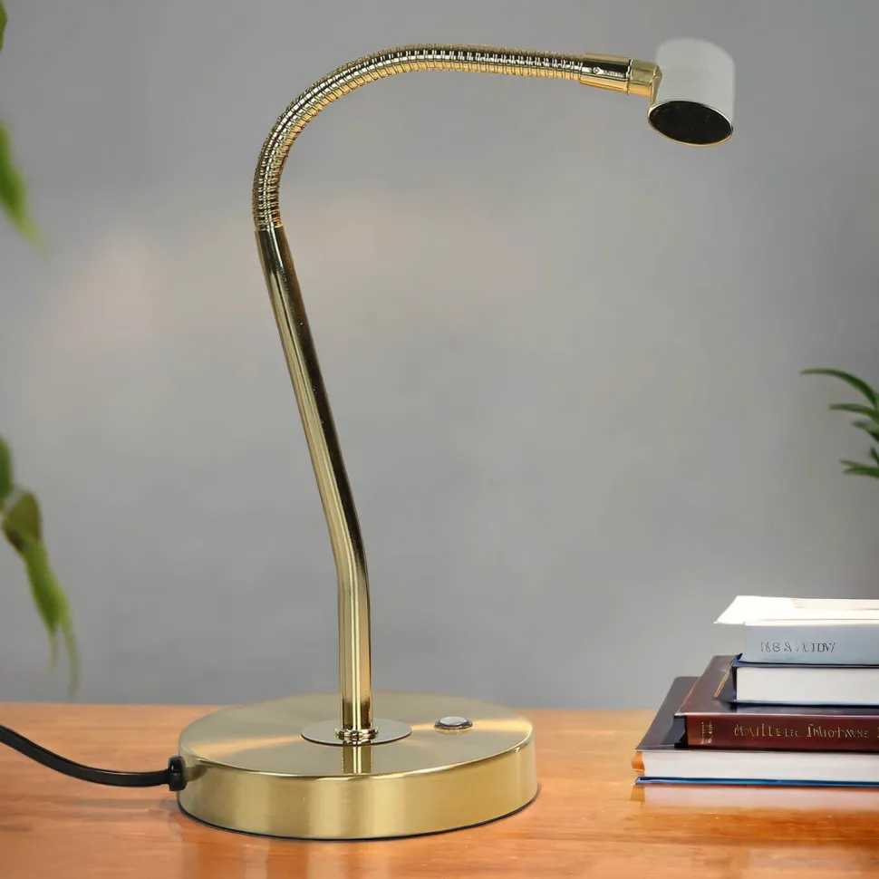 LED Tischleuchte Messing Matt