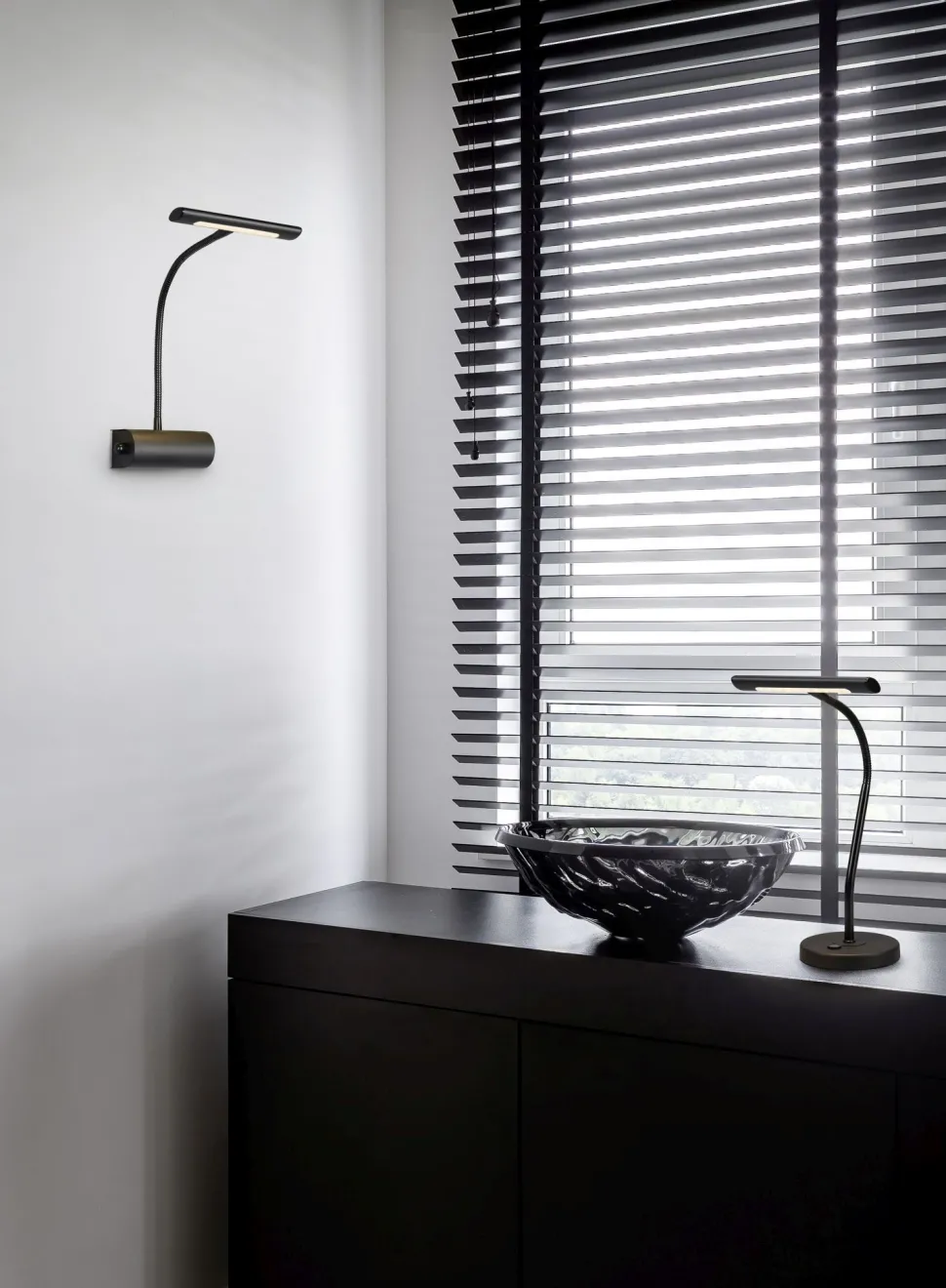 LED Tischleuchte Schwarz Touch Dimmer Metall 4 W 35 cm