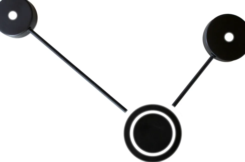 LED Wandlampe Aluminium dimmbar H:44 cm 3000 K Schwarz