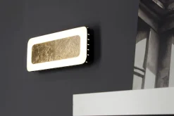 LED Wandlampe Aluminium Gold Schwarz 3000 K B:30 cm