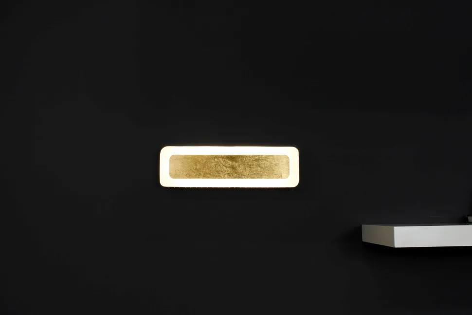 LED Wandlampe Aluminium Gold Schwarz 3000 K B:40 cm