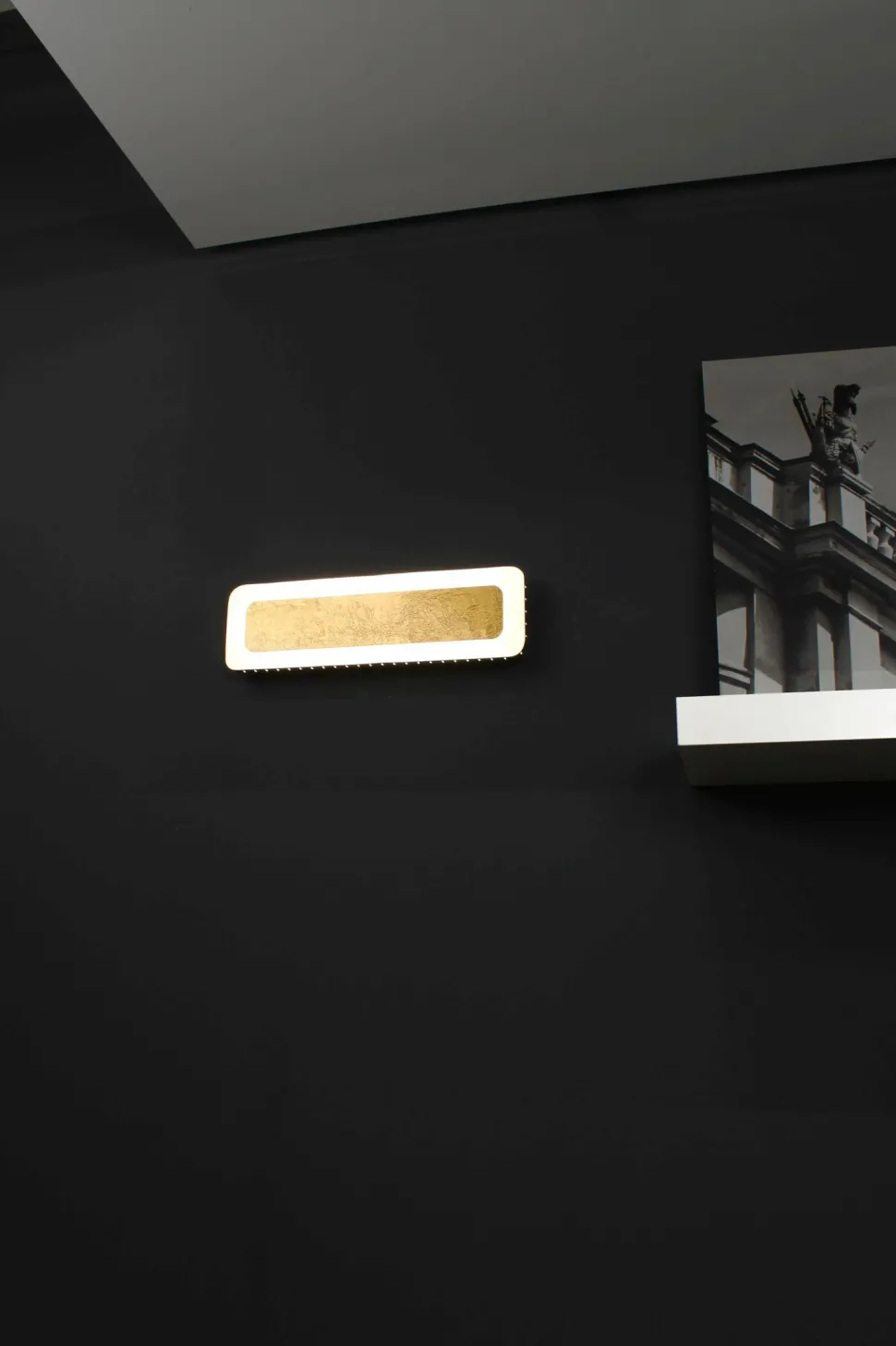 LED Wandlampe Aluminium Gold Schwarz 3000 K B:40 cm