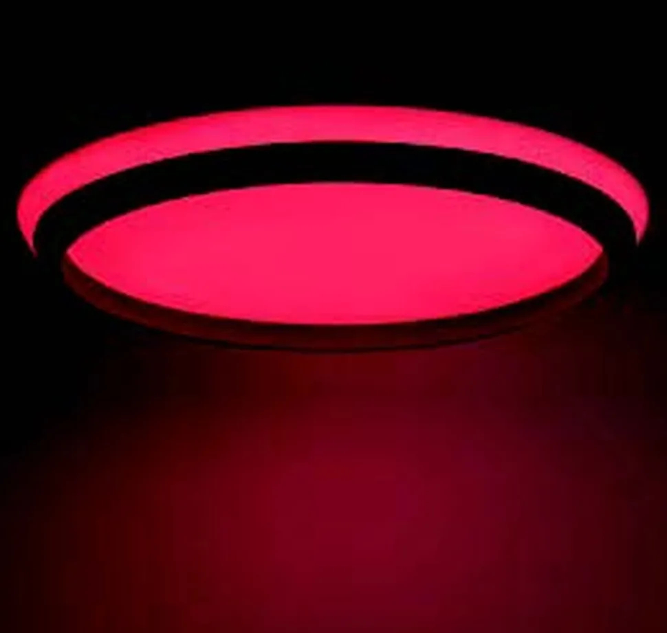 LED Wandlampe Aluminium Schwarz RGB Bluetooth Ø35 cm