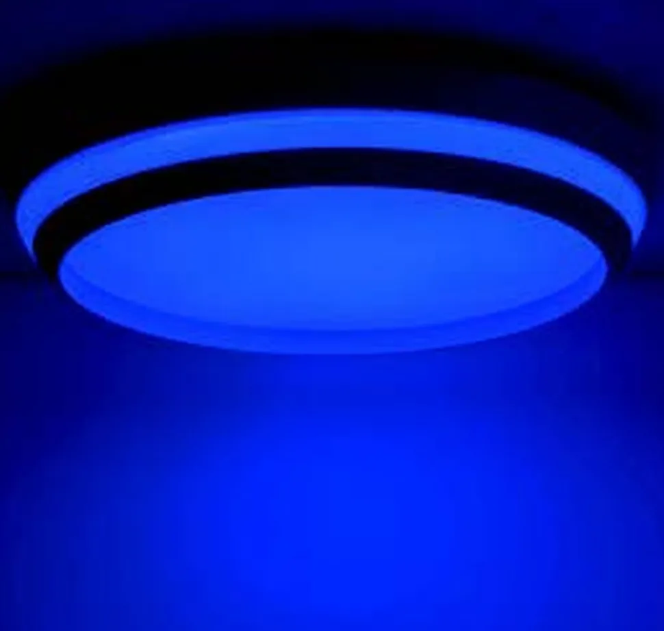 LED Wandlampe Aluminium Schwarz RGB Bluetooth Ø35 cm