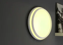 LED Wandlampe Aluminium Weiß RGB Bluetooth Ø35 cm