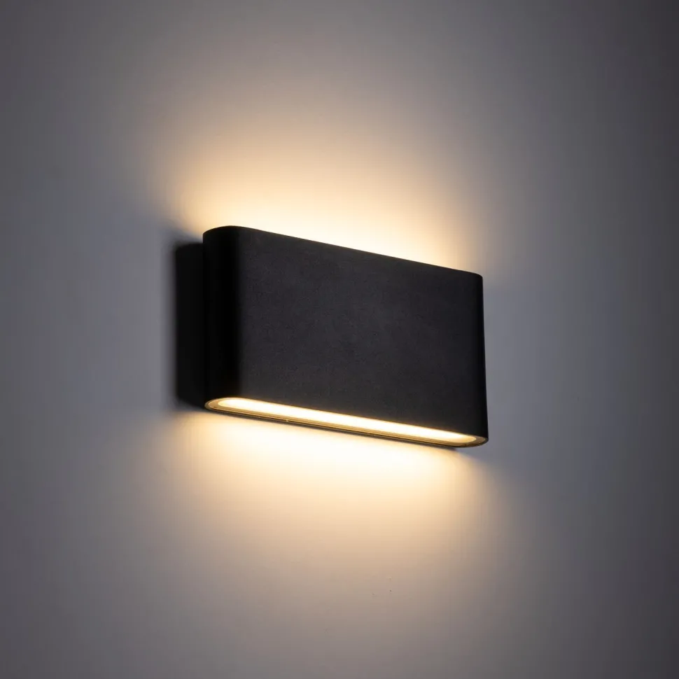 LED Wandlampe außen Metall Schwarz 17,5 cm IP54 Up Down