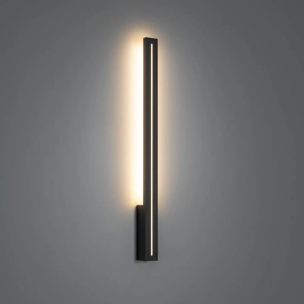 LED Wandlampe Außen Metall Grau IP65 H:61 cm indirekt