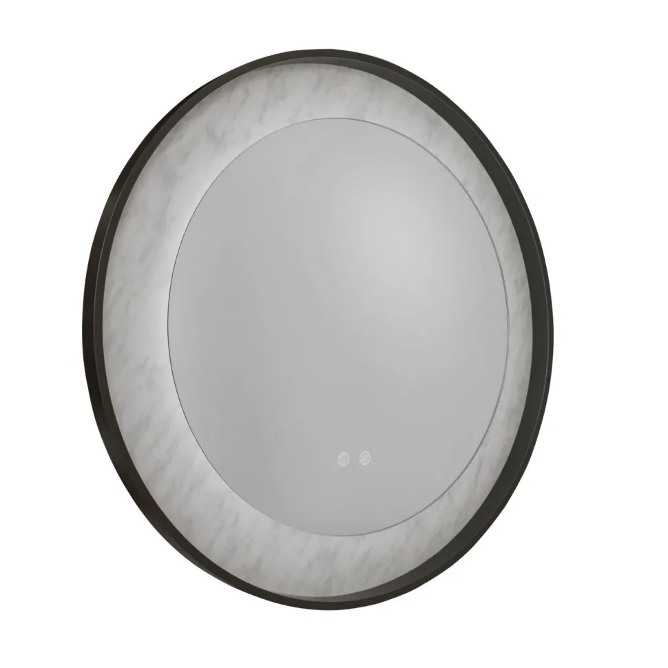 LED Wandlampe dimmbar Glas Metall Touch IP44 Ø80 cm