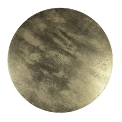 LED Wandlampe flach Ø 35 cm in Gold 3000 K 160 lm Holz