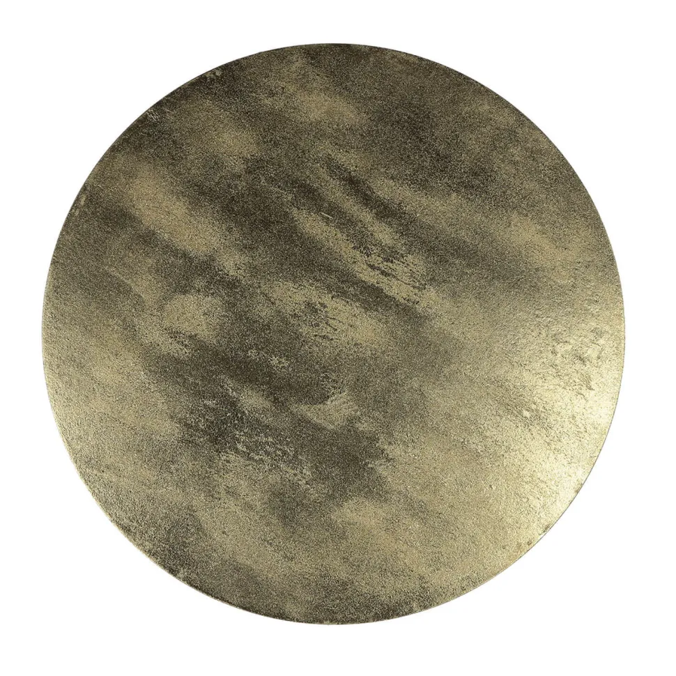 LED Wandlampe flach Ø 35 cm in Gold 3000 K 160 lm Holz