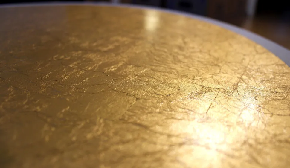 LED Wandlampe Gold Schwarz rund Ø30 cm 3500 K dimmbar