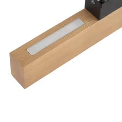 LED Wandlampe Holz Metall indirektes Licht 3000 K H: 31 cm