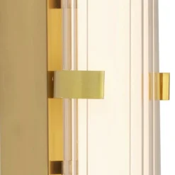 LED Wandlampe IP44 Glas Metall in Gold 43 cm Bad Spiegel