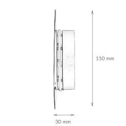 LED Wandlampe Metall Ø 15 cm Braun matt 3000 K 60 lm rund