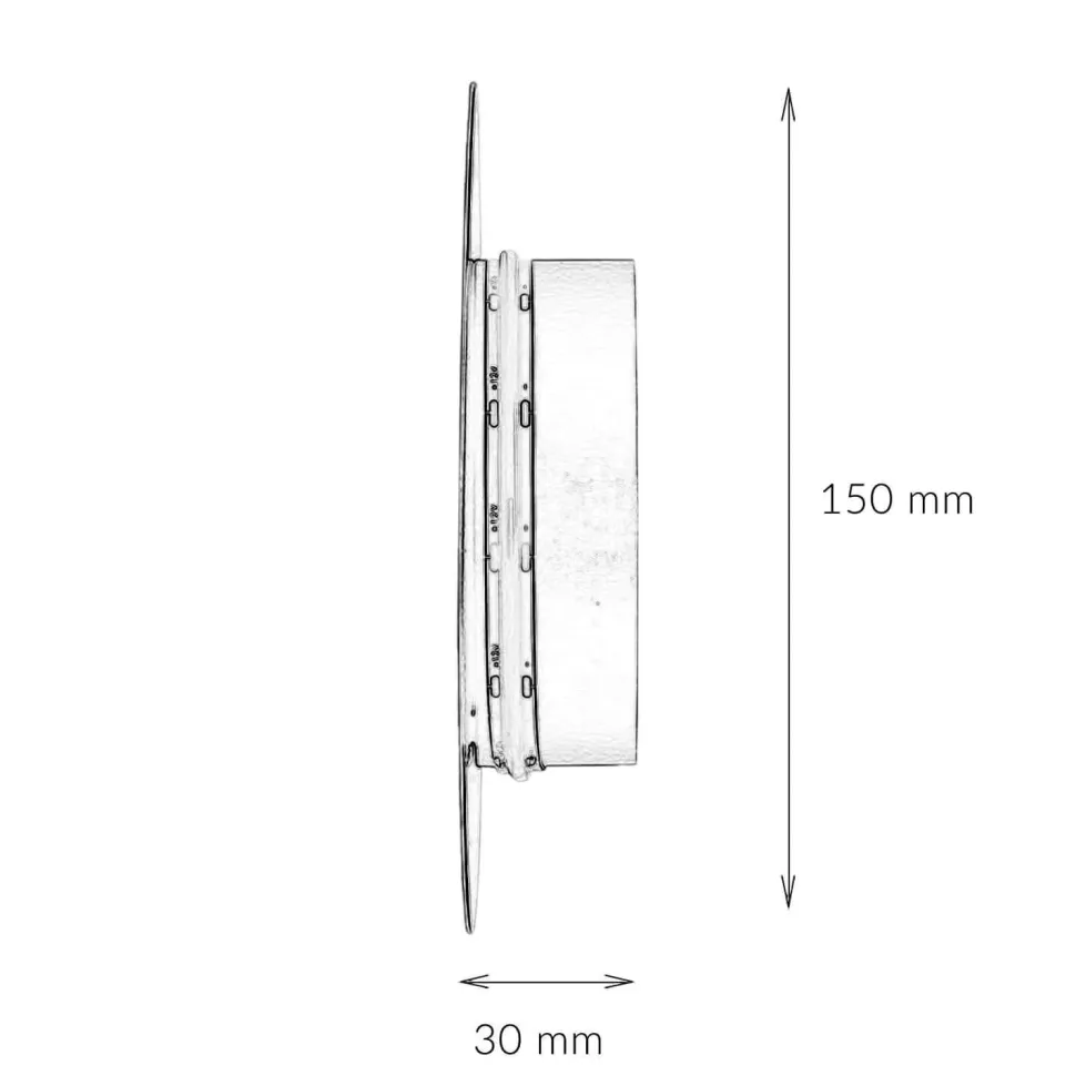 LED Wandlampe Metall Ø 15 cm Braun matt 3000 K 60 lm rund
