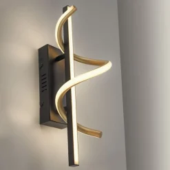 LED Wandlampe Metall dimmbar 3000 K Schwarz Messing