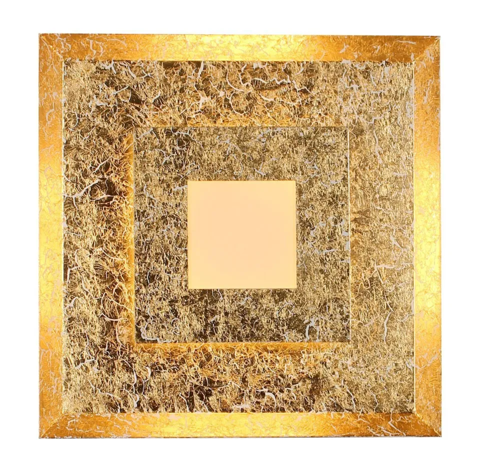 LED Wandlampe Metall in Gold B:32 cm Wand Decke dimmbar