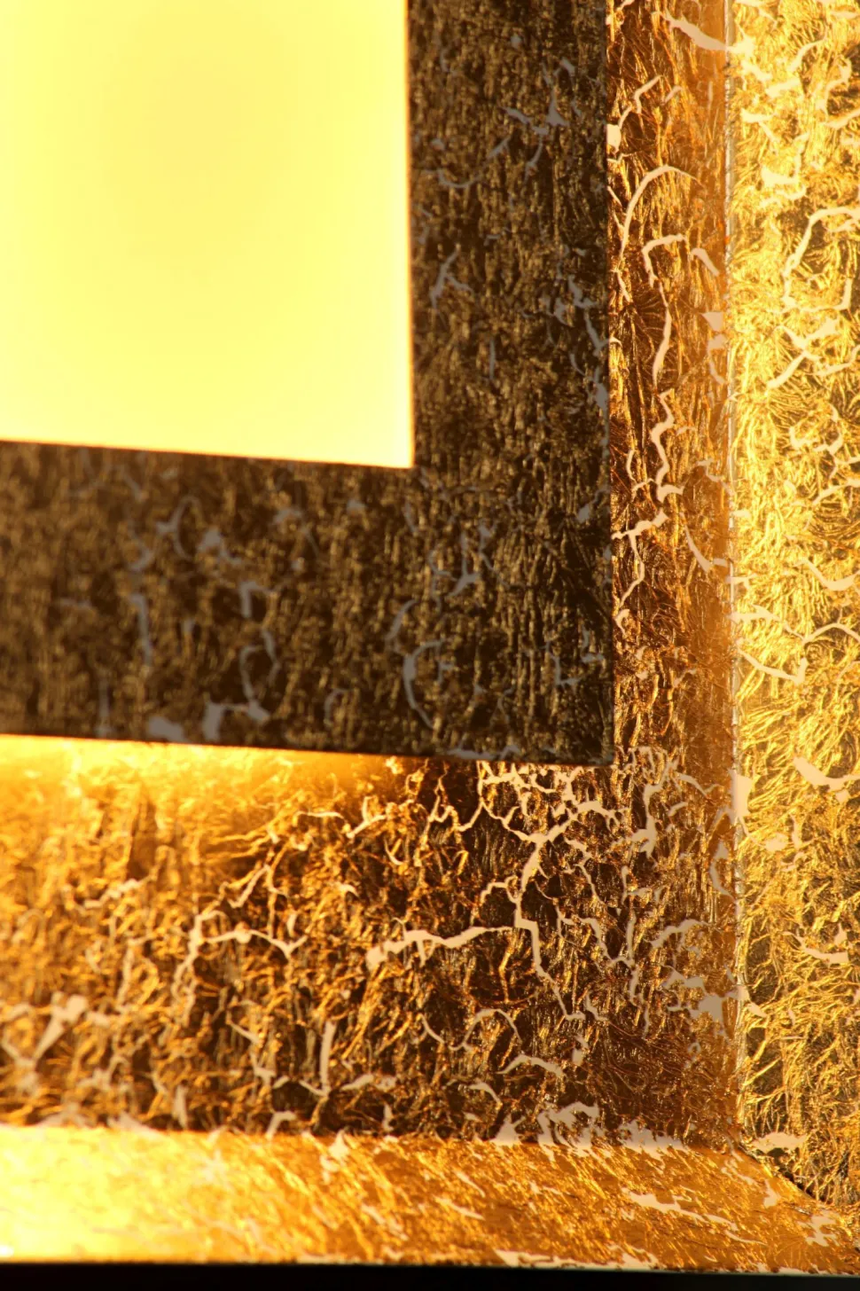 LED Wandlampe Metall in Gold B:32 cm Wand Decke dimmbar